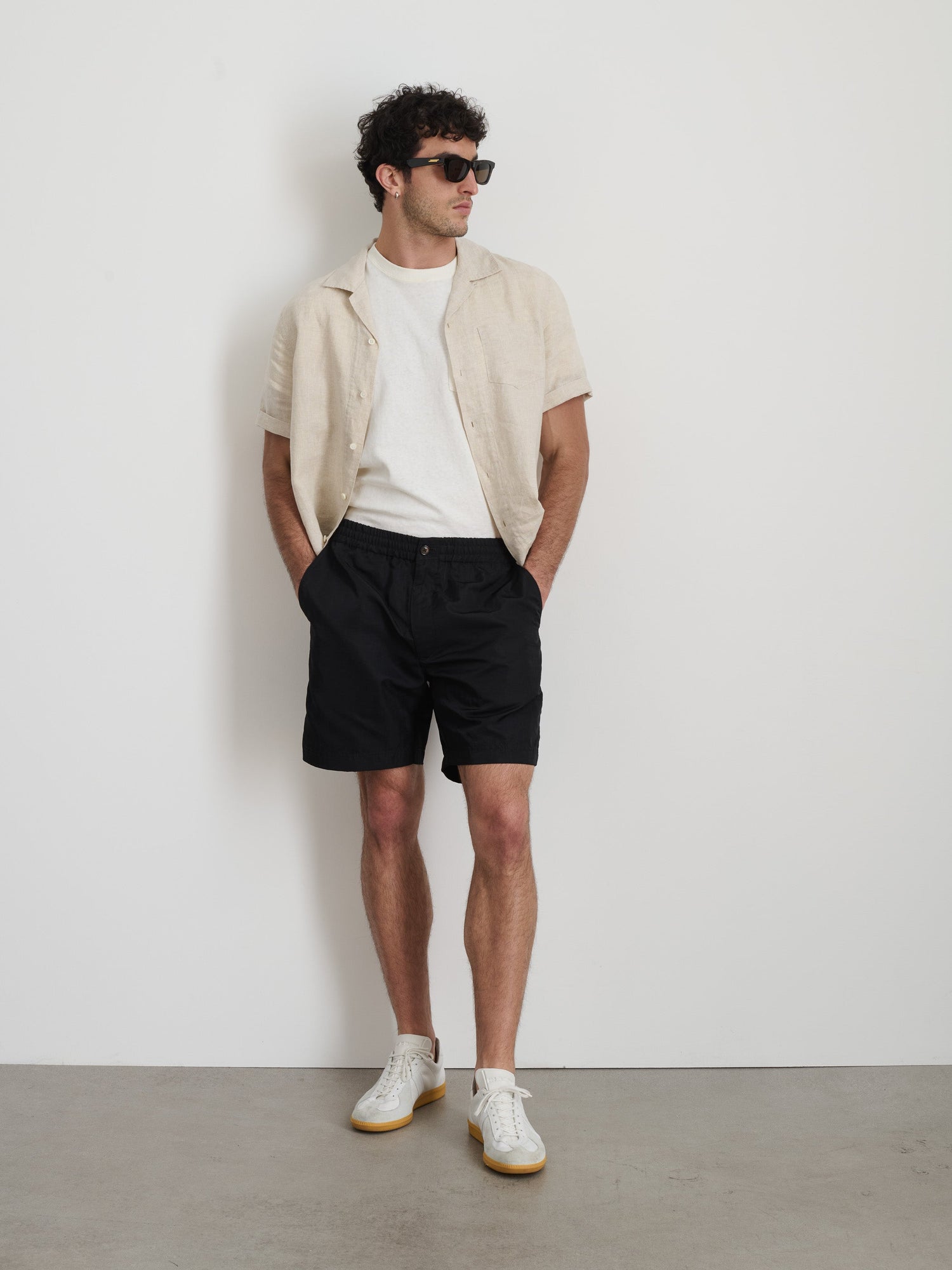Men | Irving Shorts | Washed Nylon Black