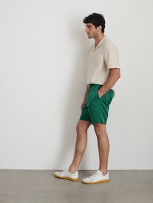 Men | Irving Shorts | Washed Nylon Green