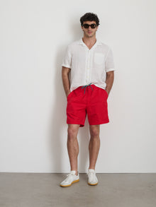 Men | Irving Shorts | Washed Nylon Red