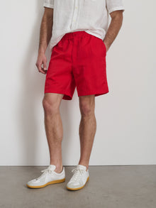 Men | Irving Shorts | Washed Nylon Red