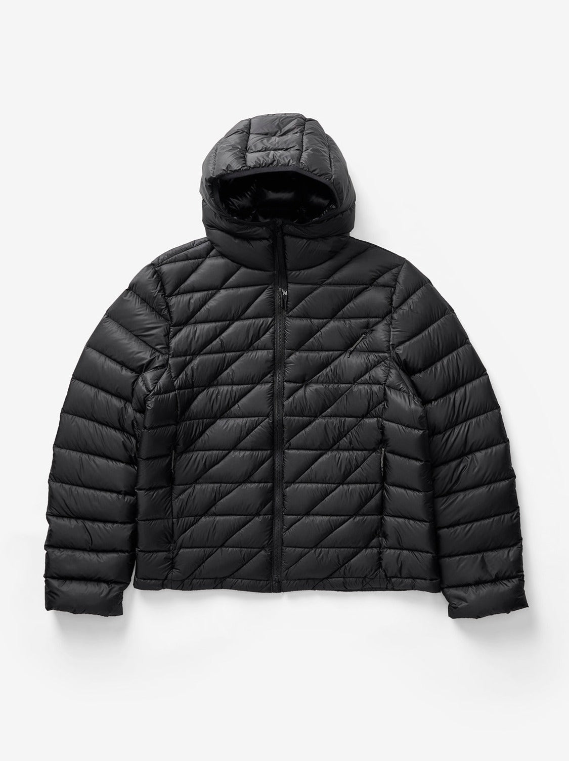 Man PACKABLE DOWN JACKET - Black - flat lay