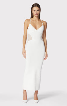 Mixed Pointelle Strappy Gown | Alabaster