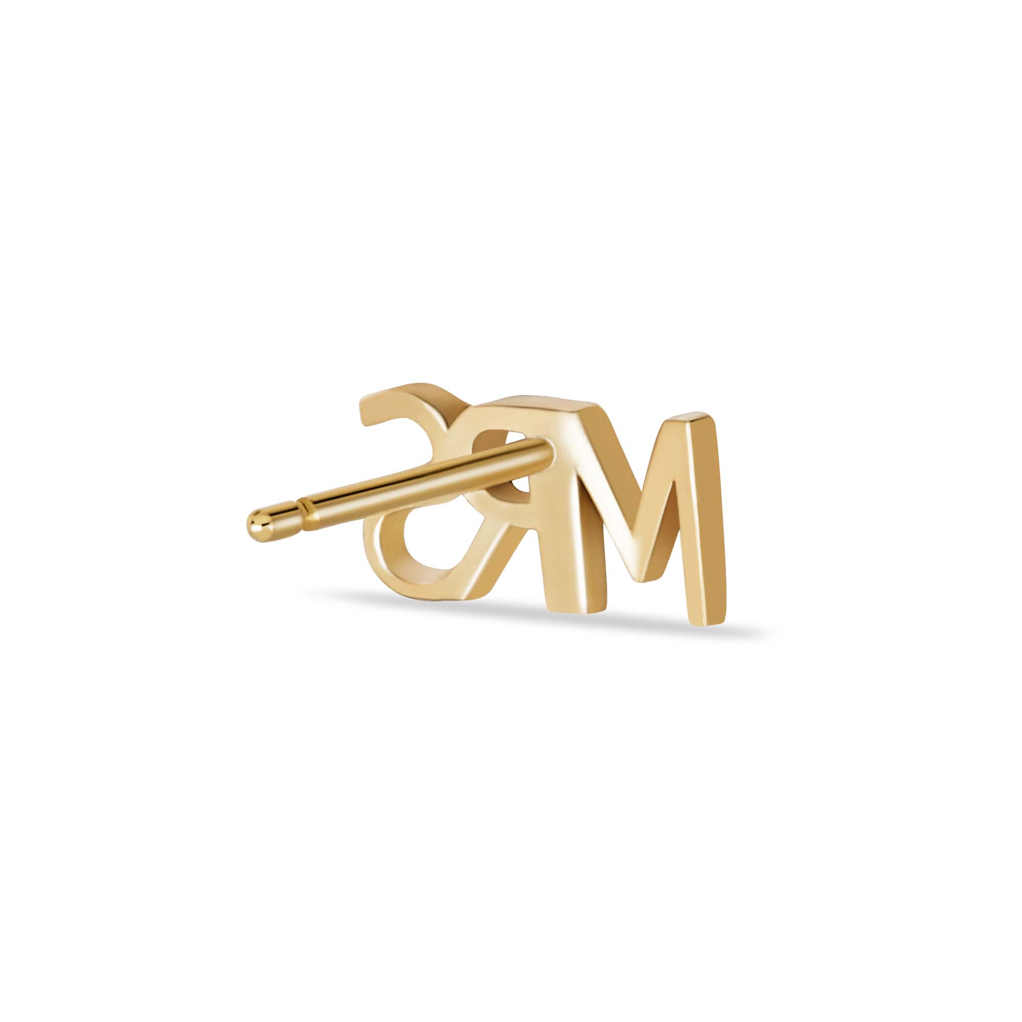 MRS Stud | 10K Solid yellow gold