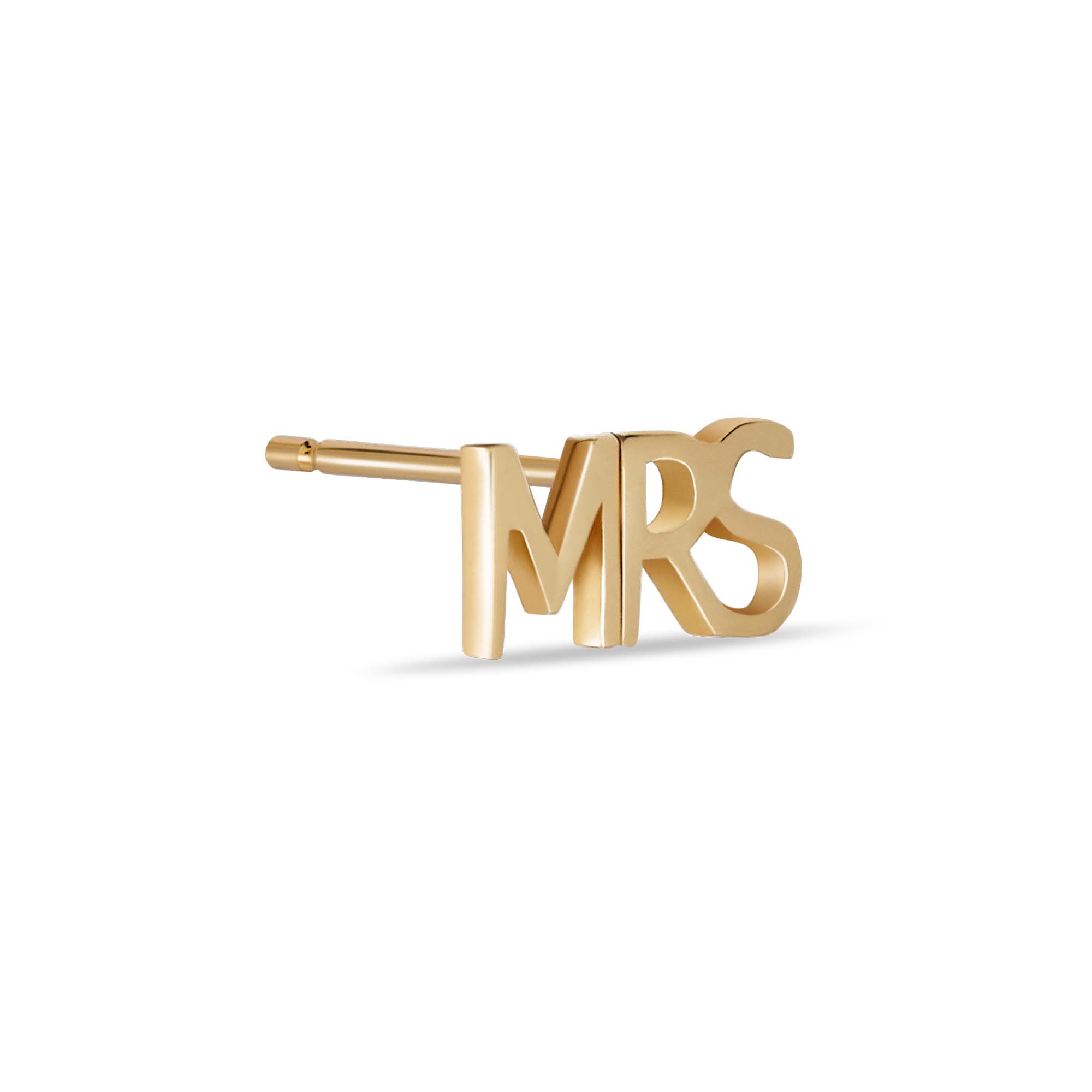 MRS Stud | 10K Solid yellow gold