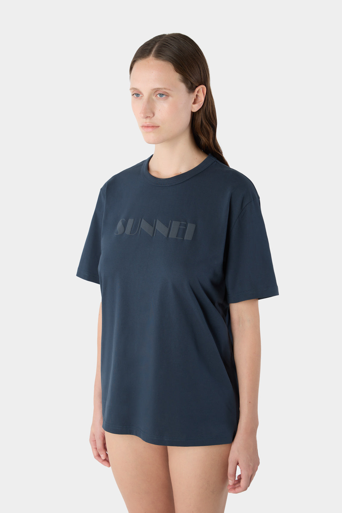 Unisex | Big Logo Sprayed T-Shirt | Dark Blue