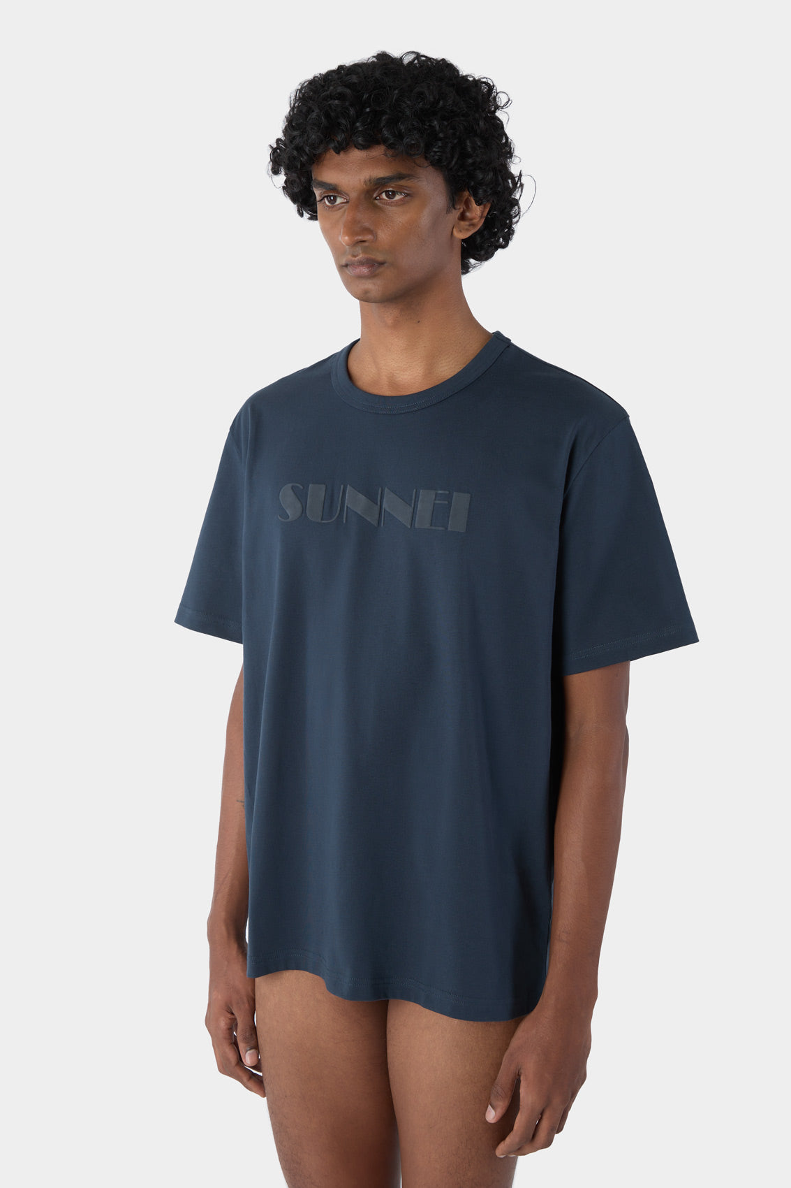 Unisex | Big Logo Sprayed T-Shirt | Dark Blue