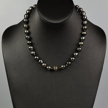 Round Strand Necklace | 14K Yellow Gold | Black Tahitian Pearl