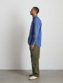 Men | Easy Shirt | Cotton Poplin Grey Blue