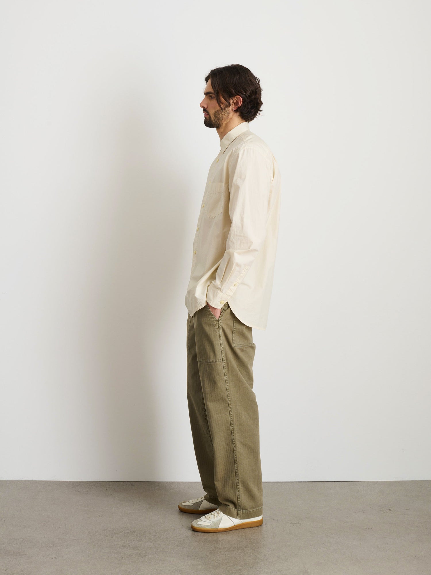 Men | Easy Shirt | Cotton Poplin Stone