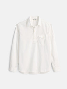 Men | Popover Shirt | Cotton Twill White