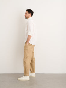 Men | Popover Shirt | Cotton Twill White
