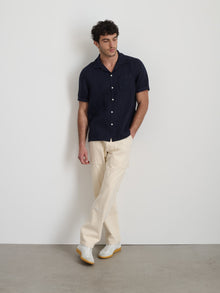 Unisex | Camp Shirt | Linen Dark Navy