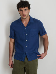 Unisex | Camp Shirt | Linen French Navy