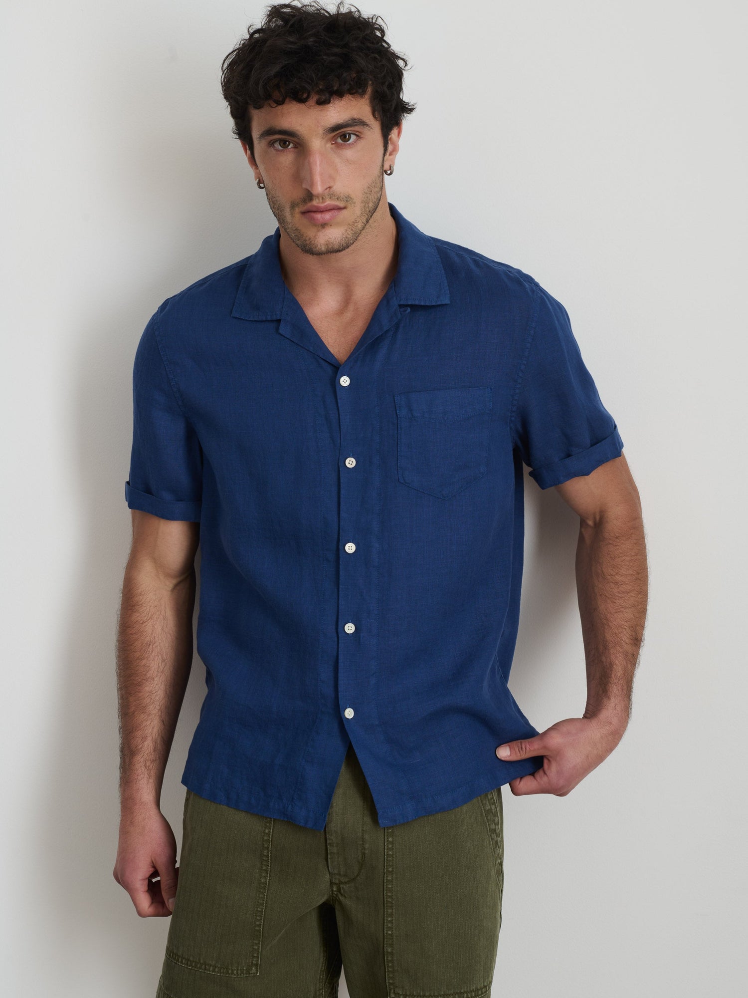 Unisex | Camp Shirt | Linen French Navy