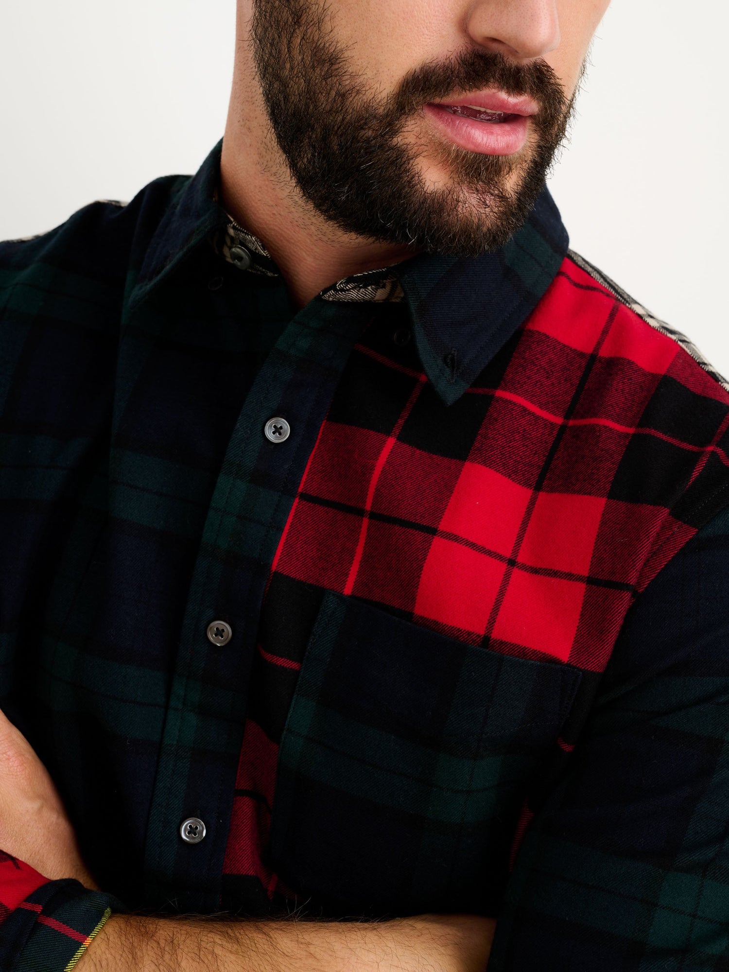 Unisex | Mixed Tartan Shirt | Mixed Tartan