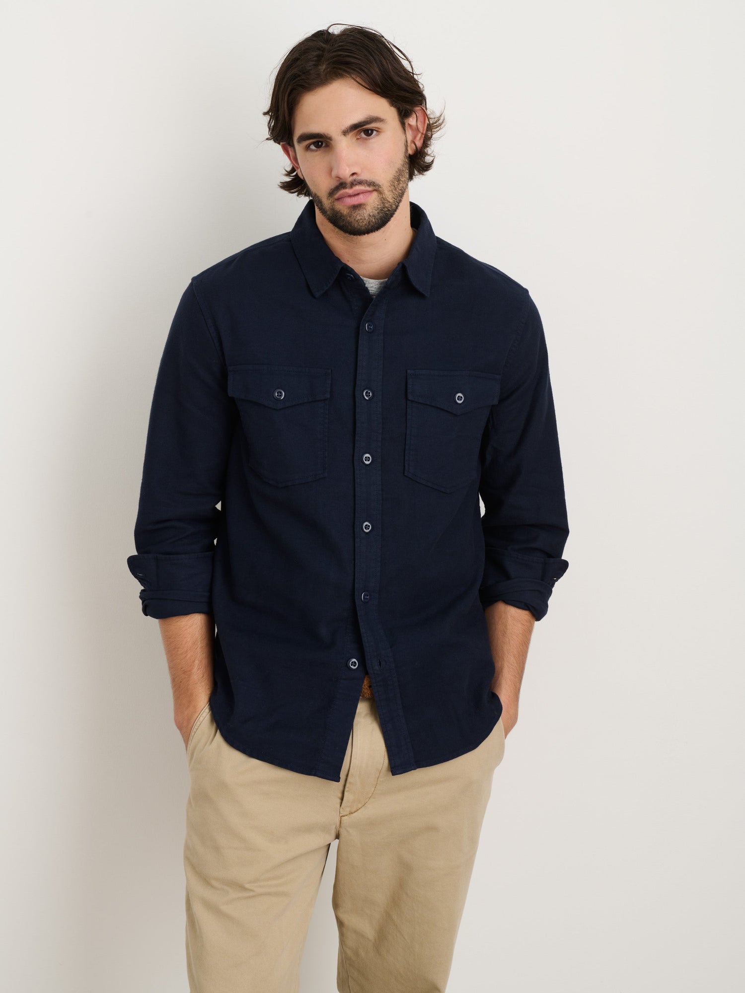 Unisex | Highland Shirt | Chamois Navy