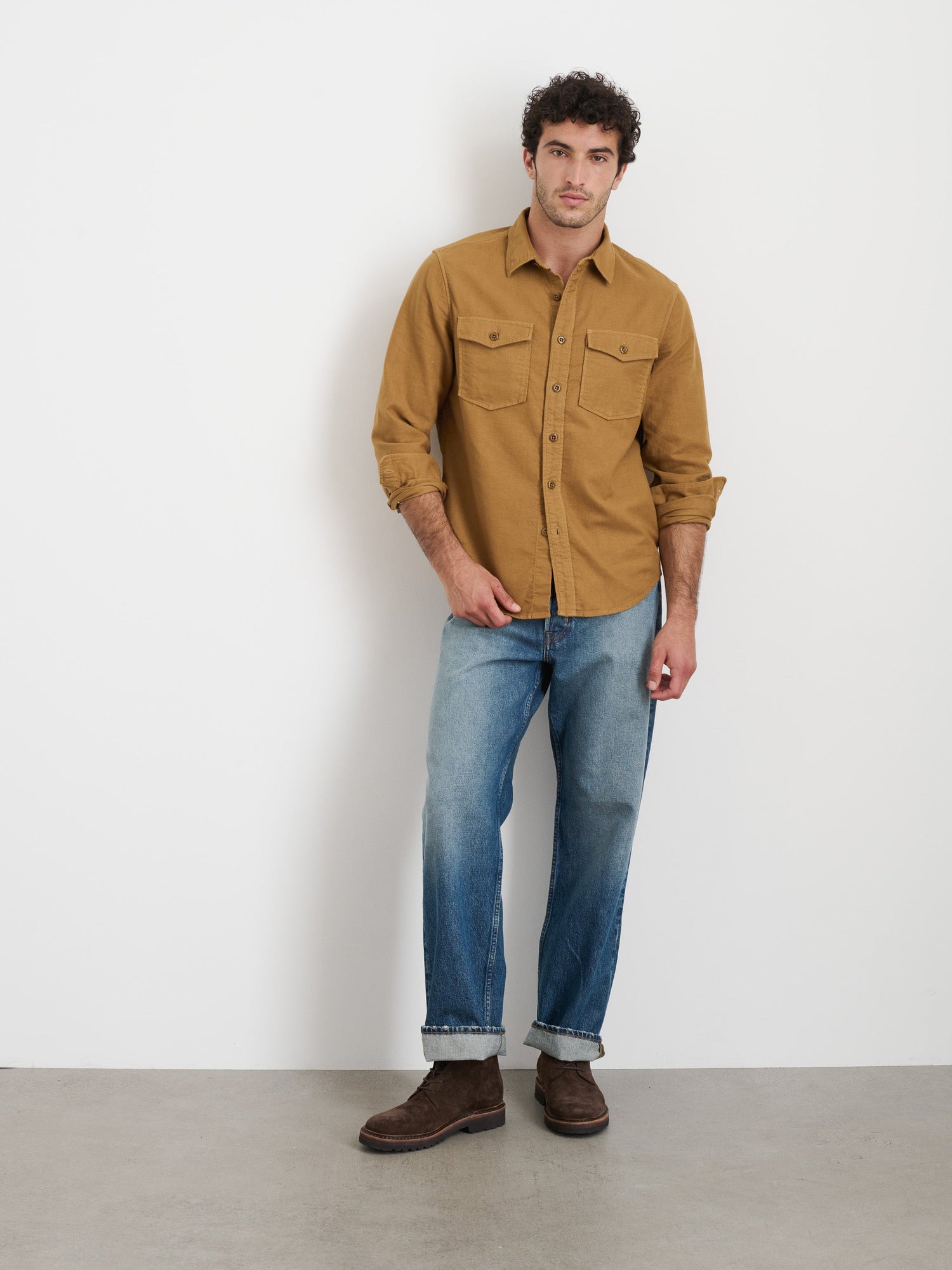 Men | Highland Shirt | Chamois Walnut