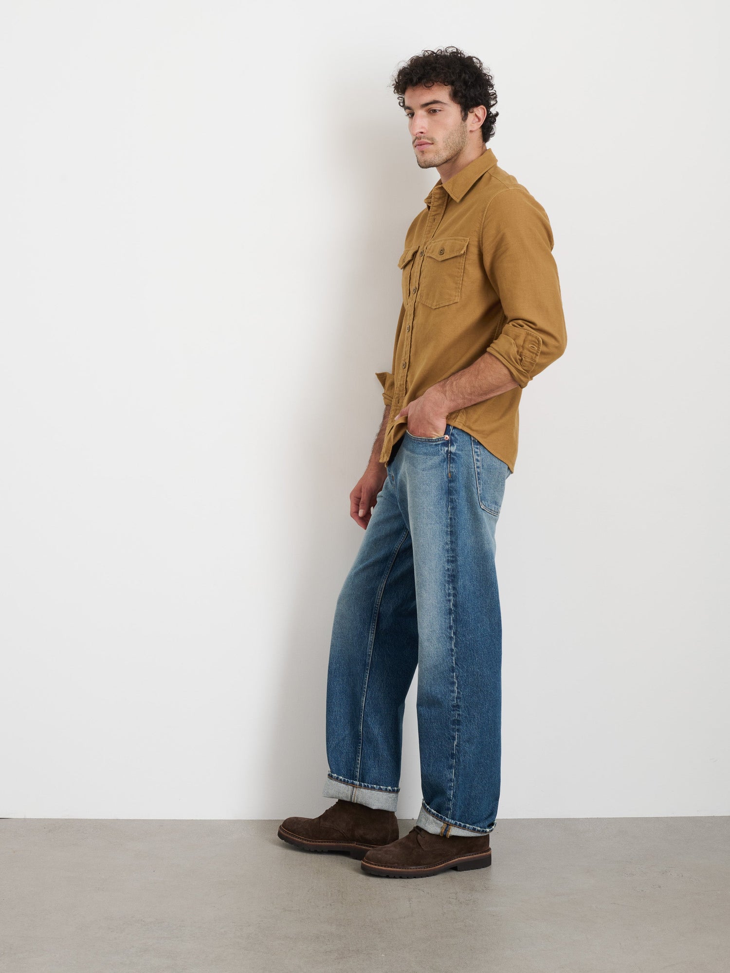 Men | Highland Shirt | Chamois Walnut