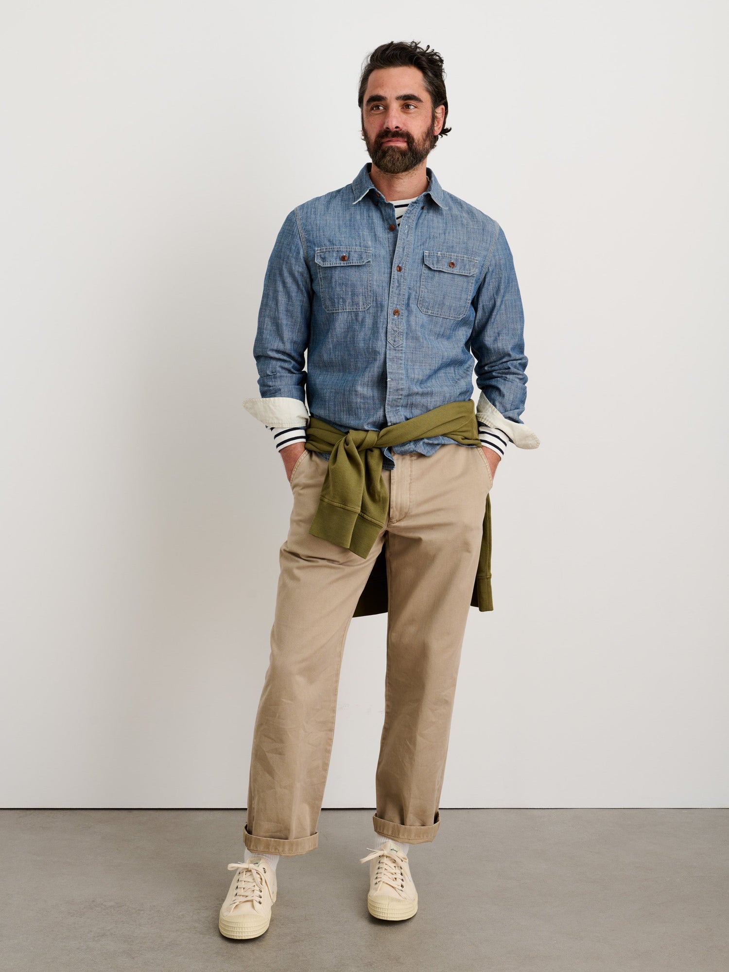 Men | Work Shirt | Chambray Light Wash