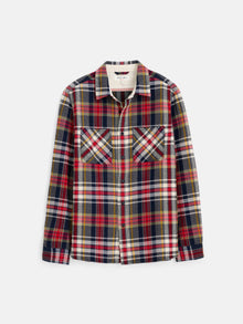 Men | Chore Shirt | Vintage Wash Flannel Red x Navy Plaid