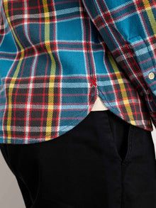 Men | Chore Shirt | Blue Plaid Flannel Bright Blue