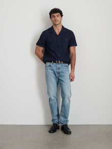 Men | Utility Camp Shirt | Lightweight Twill Dark Navy
