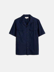 Men | Utility Camp Shirt | Lightweight Twill Dark Navy