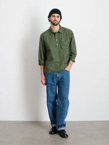Men | Leo Popover | Paper Cotton Faded Olive