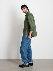 Men | Leo Popover | Paper Cotton Faded Olive