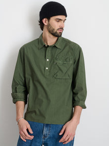 Men | Leo Popover | Paper Cotton Faded Olive