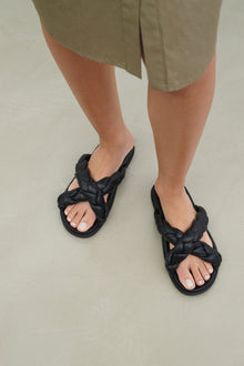 Ridley Braided Sandals | Black