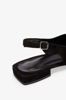 Jeanne Flats | Black Suede