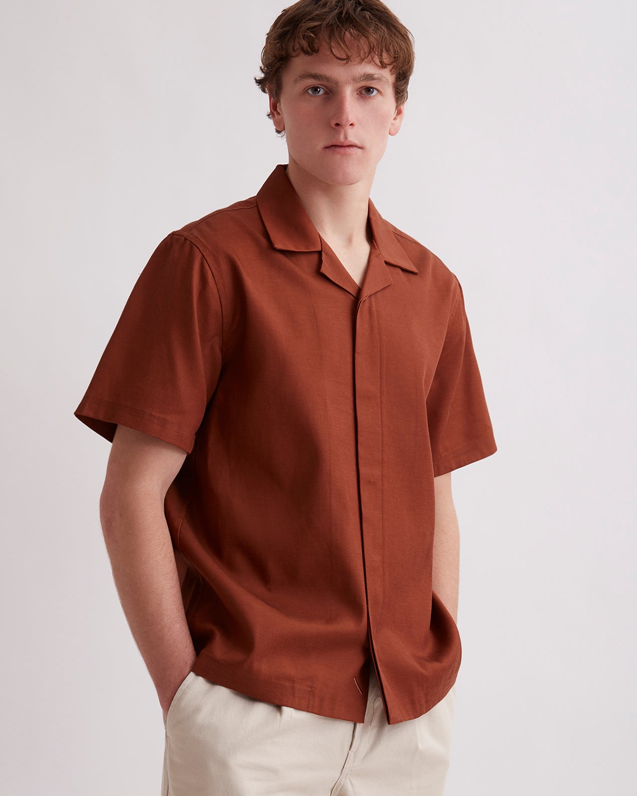 Tortoise Shell | York Camp Collar SS Shirt