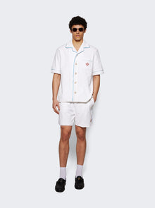 Men | CASABLANCA | Tennis Stripe Towelling Shirt | White