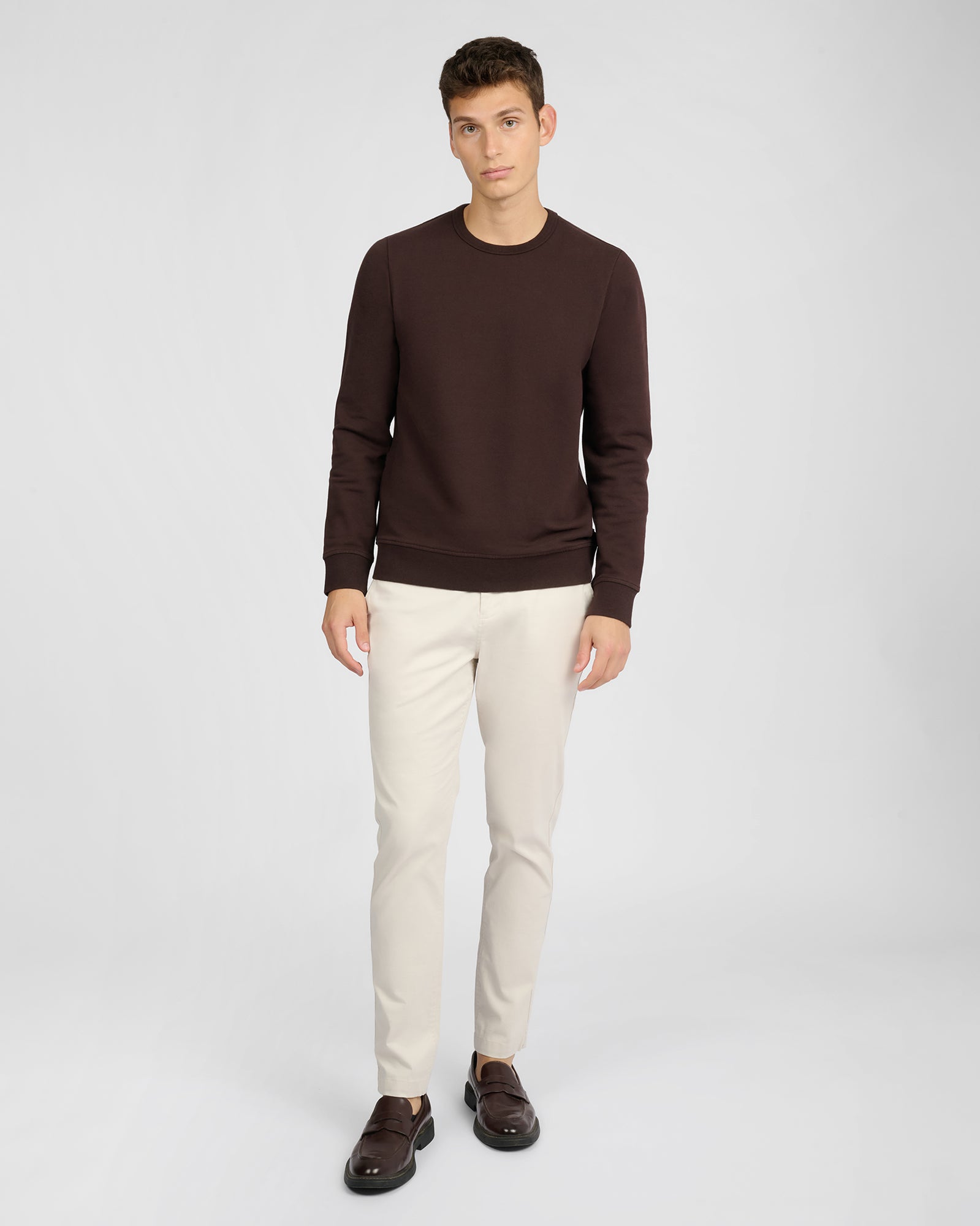 Mens | Terry Crewneck Sweater | Dark Java