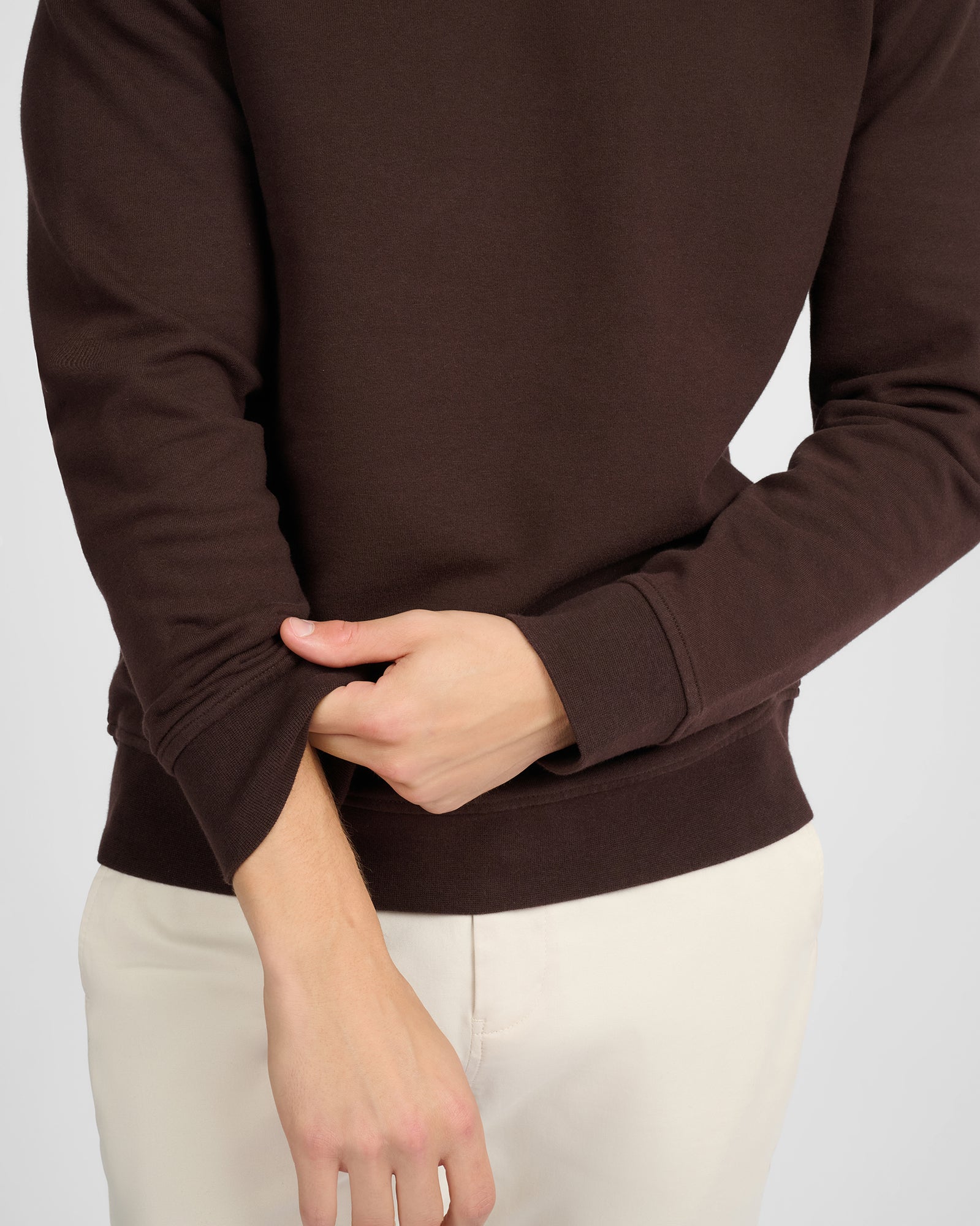 Mens | Terry Crewneck Sweater | Dark Java