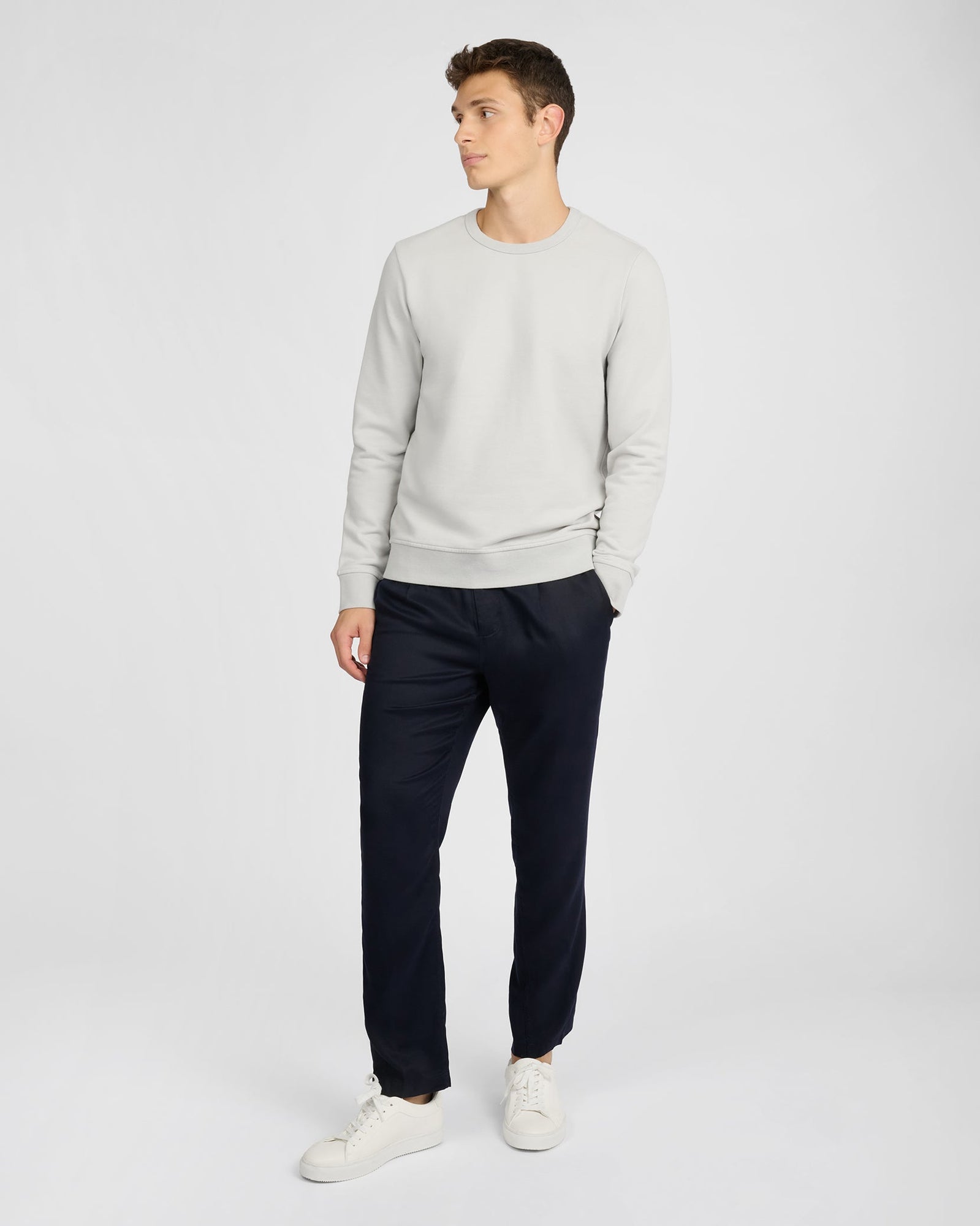 Mens | Terry Crewneck Sweater | Lunar Grey