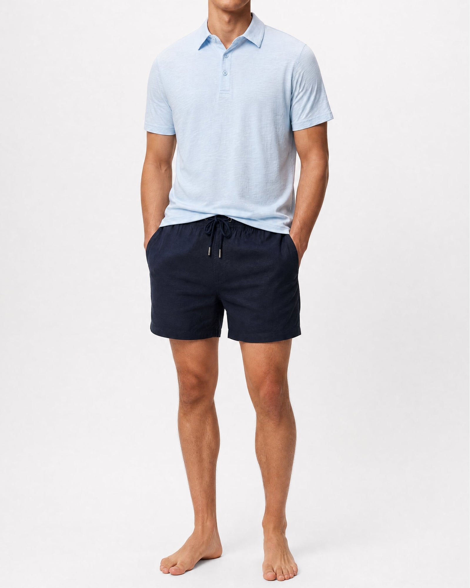 Mens | Slub Short Sleeve Polo | Ice