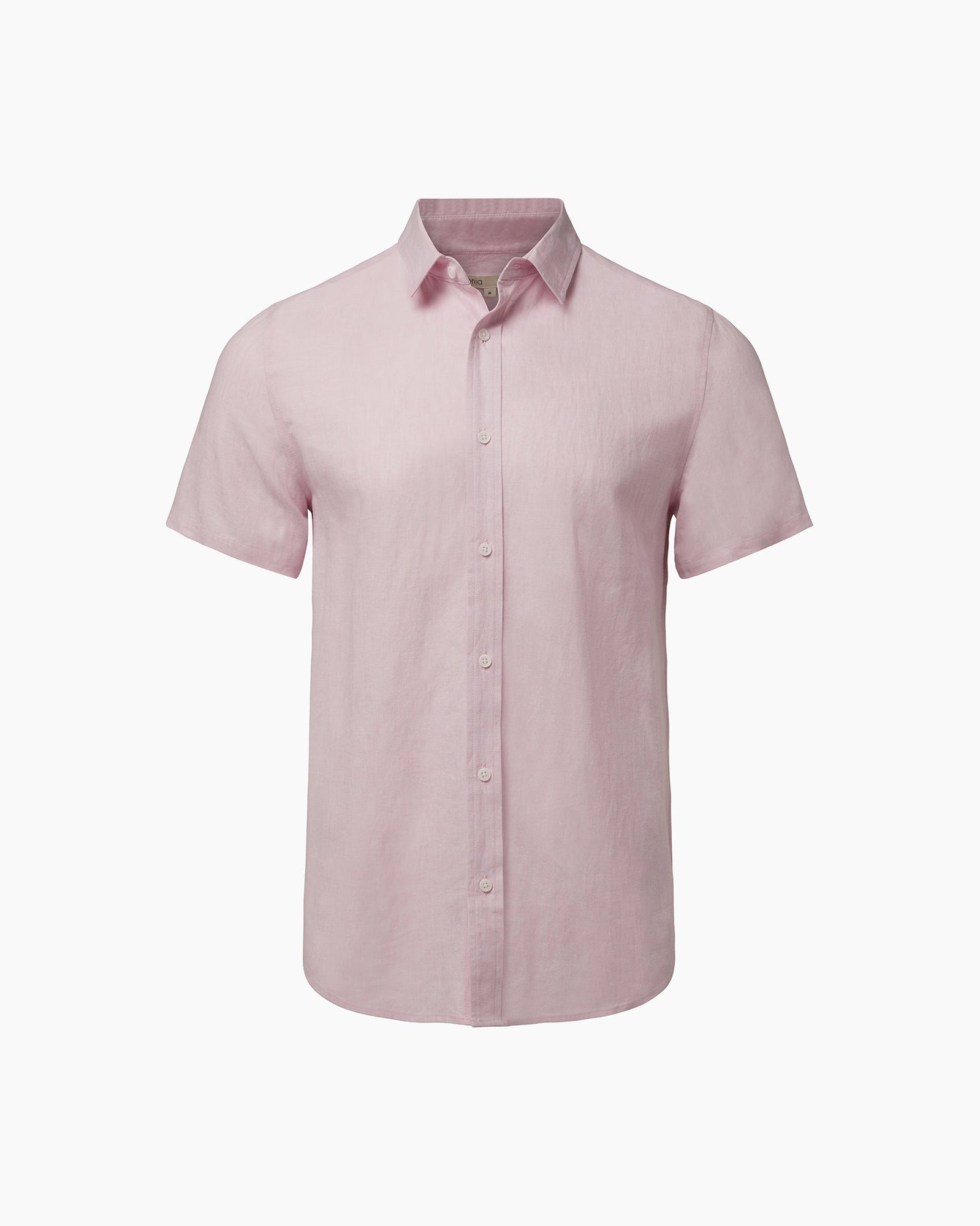 Mens | Standard Short Sleeve Linen Shirt | Pale Lilac