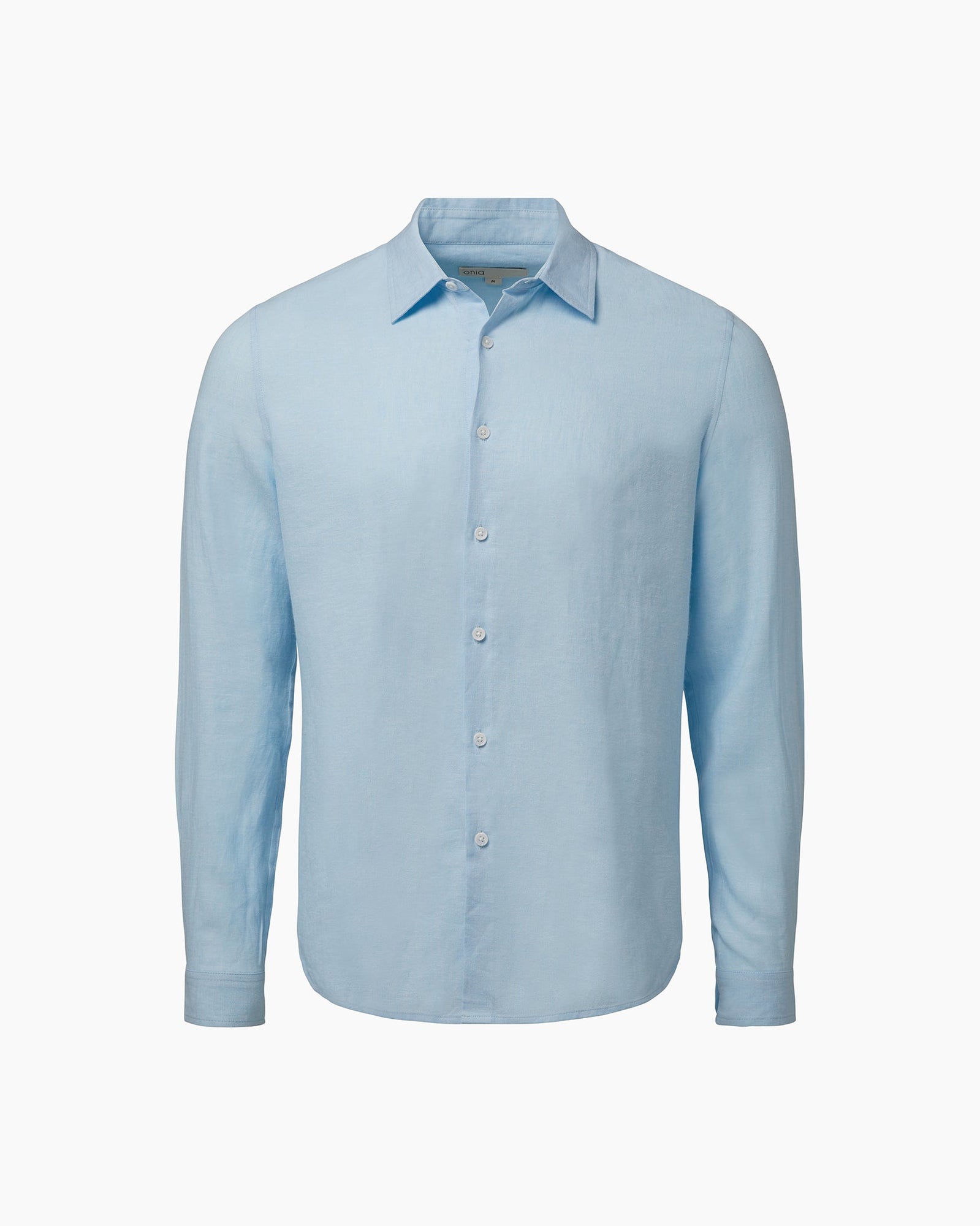 Mens | Standard Long Sleeve Linen Shirt | Cool Blue