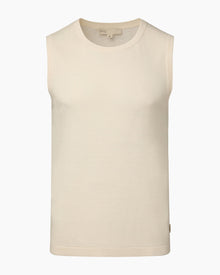 Mens | Linen Sweater Tank Top | Egret