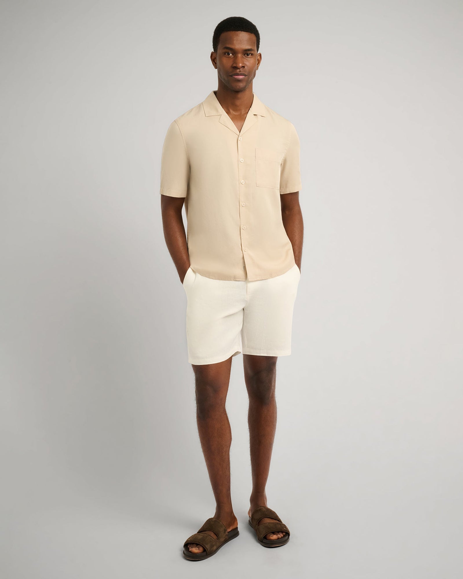 Mens | Lyocell Vacation Shirt | Stone