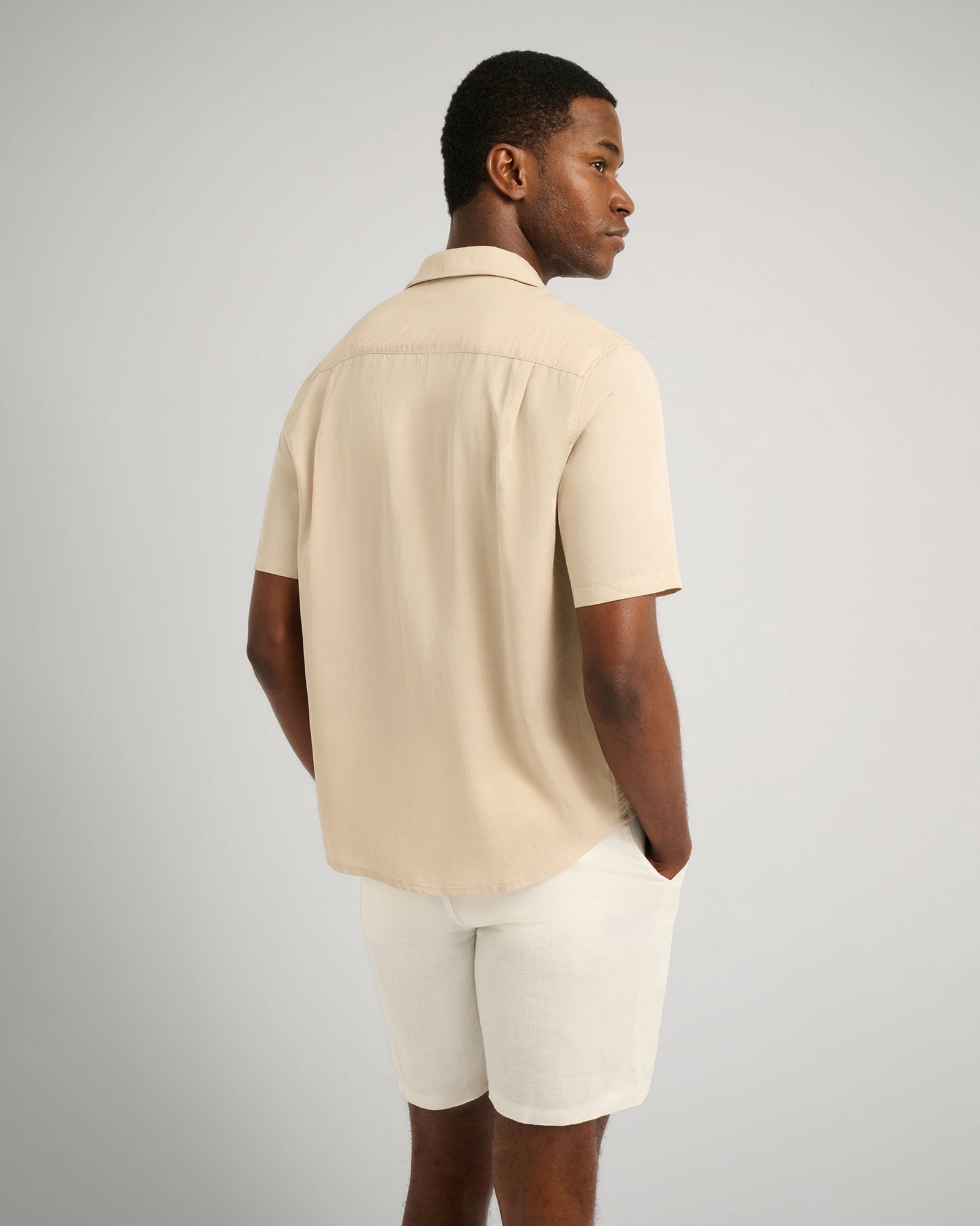 Mens | Lyocell Vacation Shirt | Stone
