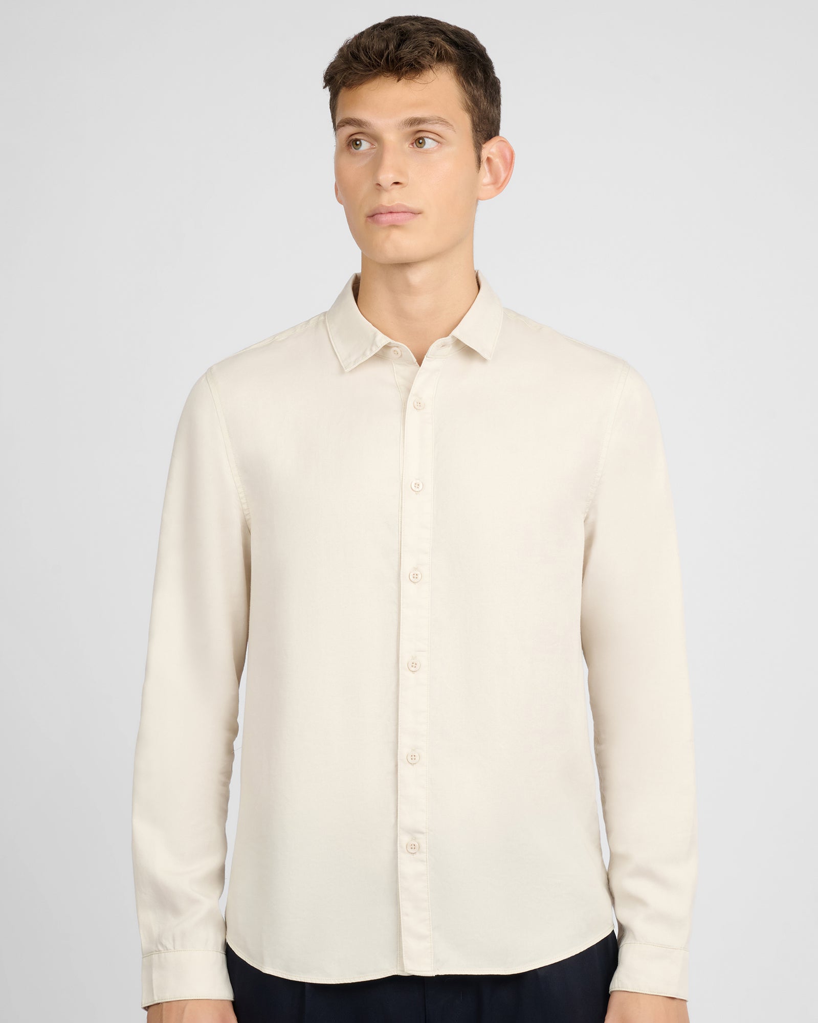 Mens | Lyocell Long Sleeve Shirt | White
