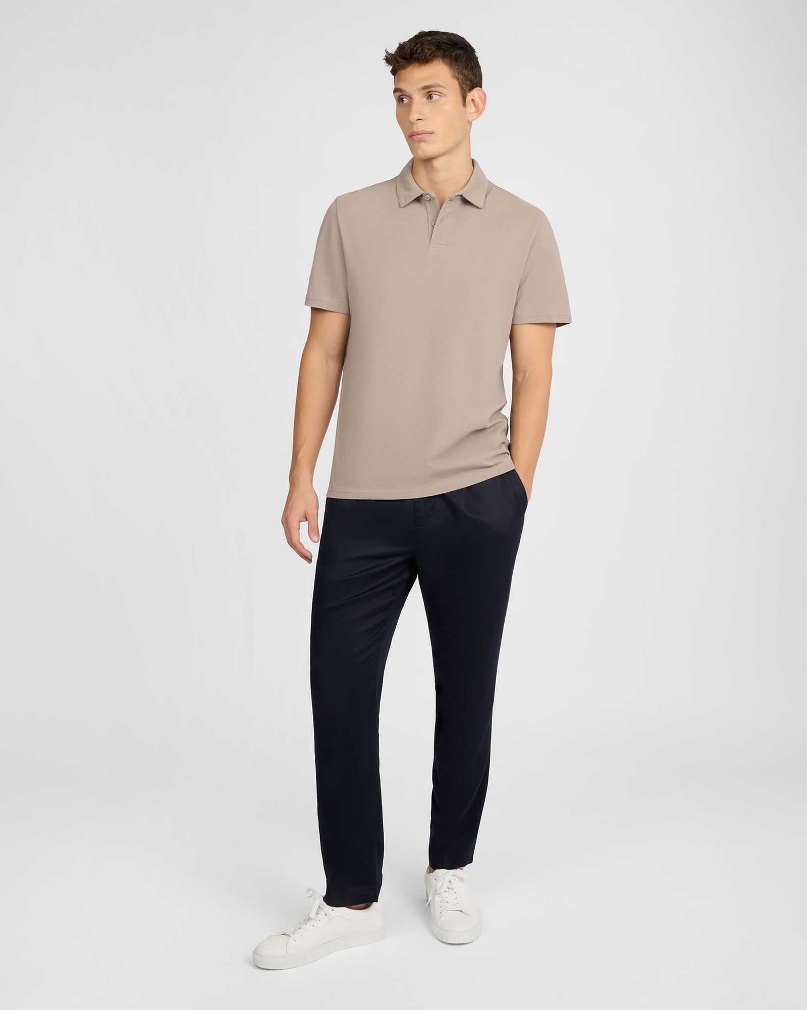 Mens | Short Sleeve Pique Polo | Cashew