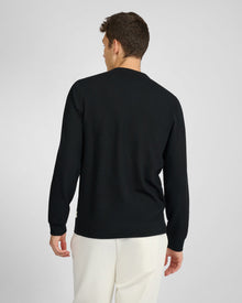 Mens | Waffle Crewneck Sweater | Black