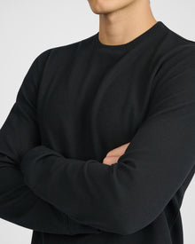 Mens | Waffle Crewneck Sweater | Black