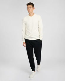 Mens | Waffle Crewneck Sweater | Lunar Grey