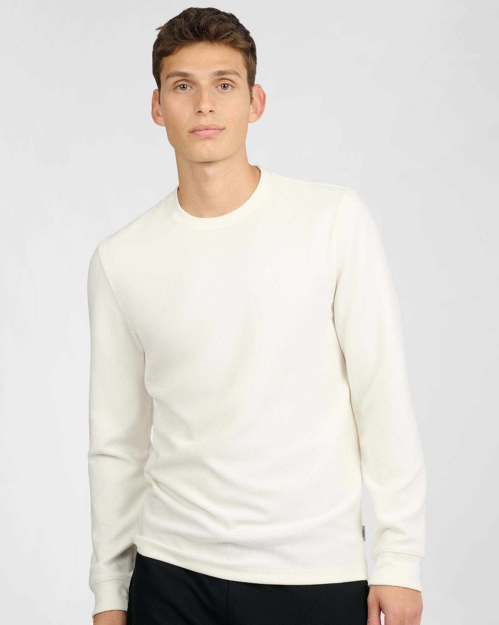 Mens | Waffle Crewneck Sweater | Lunar Grey