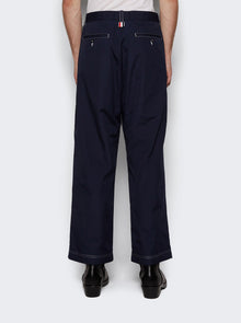 Thom Browne | Typewriter Unconstructed Straight Leg Trouser Navy | Blue
